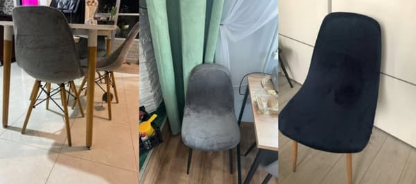 PÄÄLLINEN Skandinaavinen tuoli MUSTA jacquard