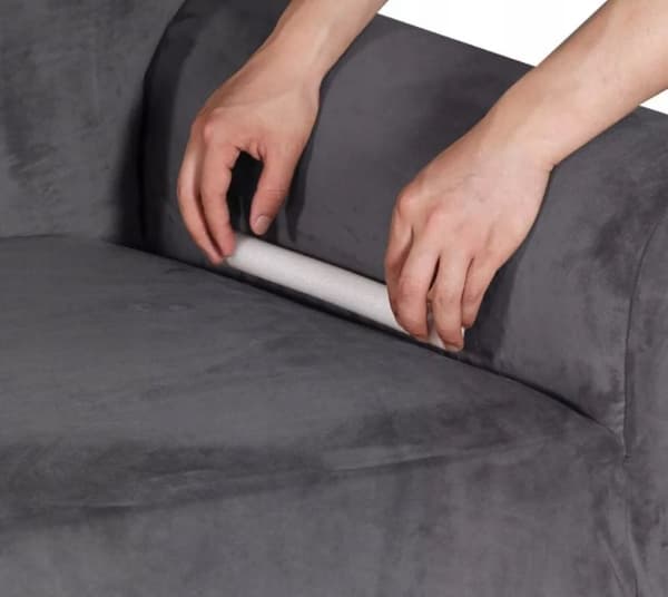 ÖVERDRAG till SOFFA bäddsoffa 4-sits soffa TJOCK GRÅ