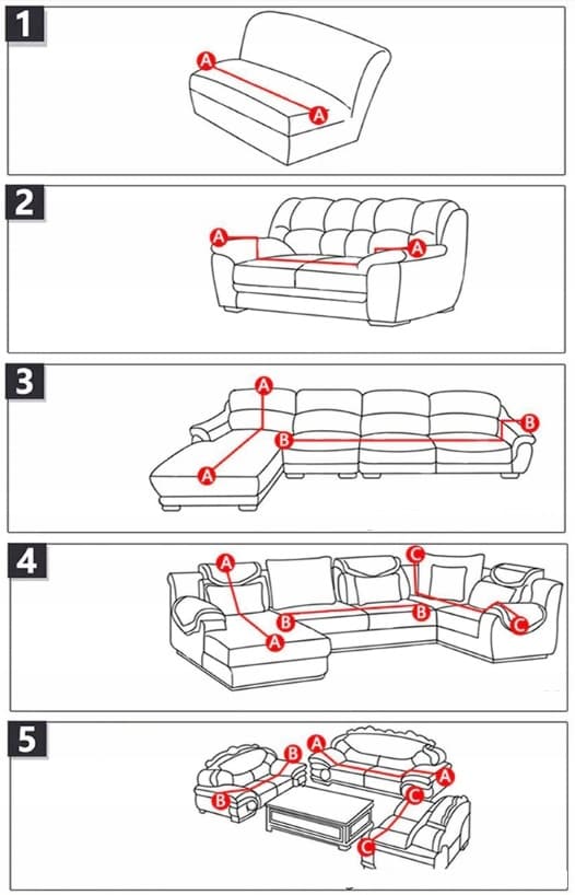 ÖVERDRAG till SOFFA bäddsoffa 4-sits soffa TJOCK GRÅ