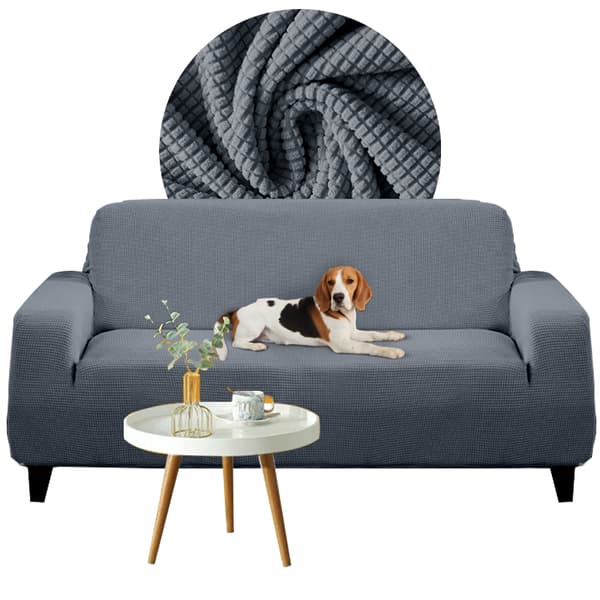 ÖVERDRAG till SOFFA bäddsoffa 4-sits soffa TJOCK GRÅ