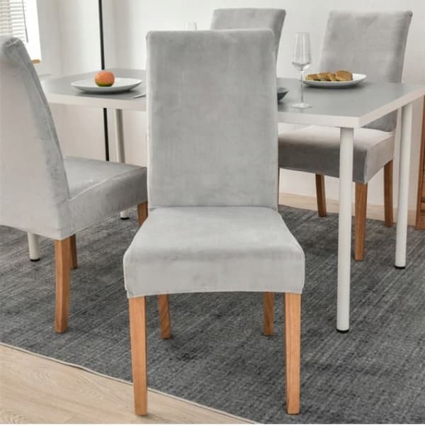 PÄÄLLINEN samettituoli VELVET HARMAA PAKSU