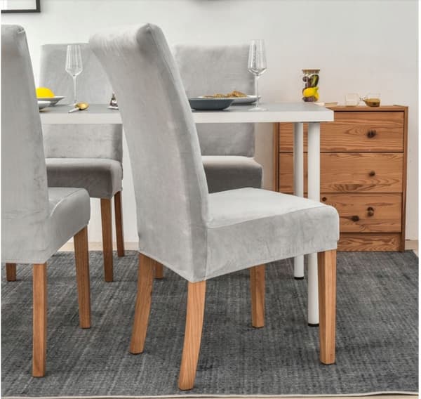 PÄÄLLINEN samettituoli VELVET HARMAA PAKSU
