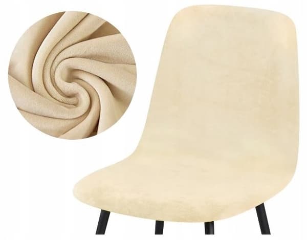 PÄÄLLINEN Skandinaavinen tuoli KERMAN VÄRINEN SAMETTI beige