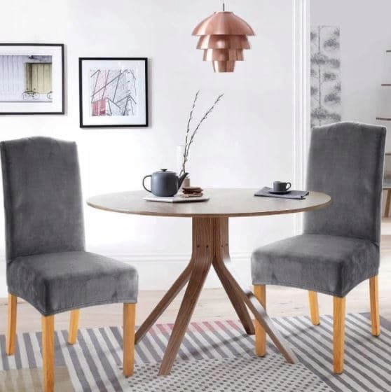 PÄÄLLINEN samettituoli VELVET HARMAA pehmo PAKSU