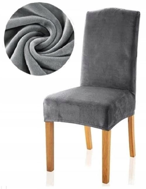 PÄÄLLINEN samettituoli VELVET HARMAA pehmo PAKSU