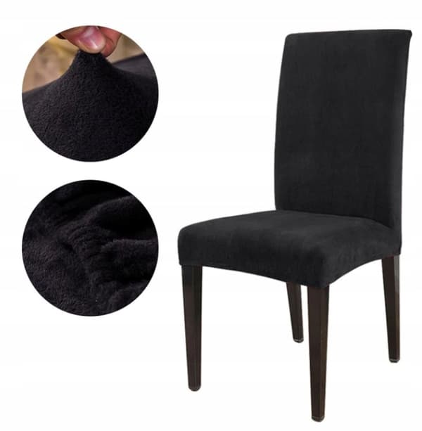 PÄÄLLINEN tuoli VELVET pehmo PAKSU MUSTA