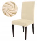 Pikkukuva 2 / 11: PÄÄLLINEN TUOLILLE PAKSU SAMETTI BEIGE ECRU