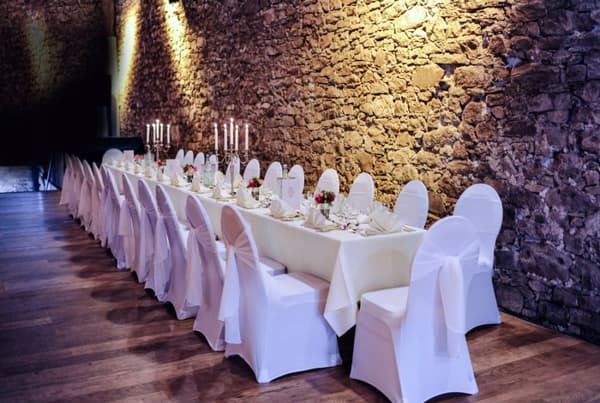 BANQUET STOLBETRÆK HVID top premium