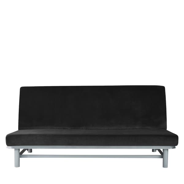SOFFBÄDDSFÖRDRAG 190-210cm SVART velour