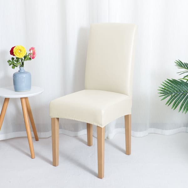 PÄÄLLINEN tuoliin, valmistettu eko-nahasta, kermanvärinen