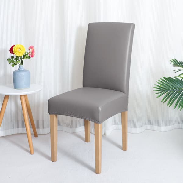 PÄÄLLINEN tuolille, valmistettu eko-nahasta, harmaa