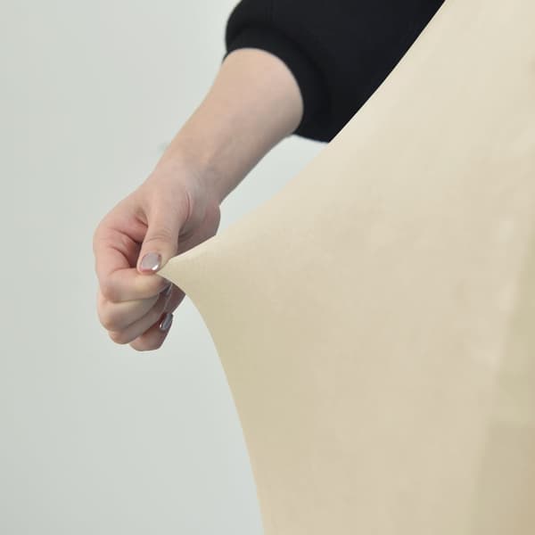 KLÄDSEL stol TJOCK SAMMET CRÈME BEIGE storlek L STOR HÖG RYGGSTÖD 70cm