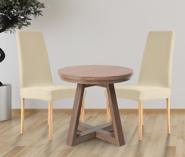 BETRÆK til stol SMAL ryglæn FLØJL plys TYK BEIGE/CREME