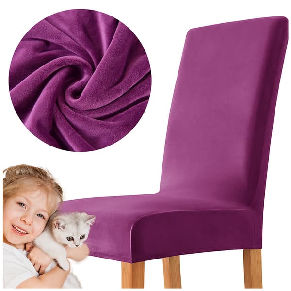 PÄÄLLINEN samettituoli PAKSU LILA SAMETTI