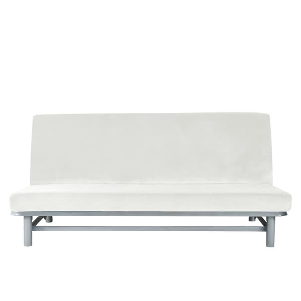 VUOHDESÄNGYN PÄÄLLINEN 190-210cm VALKOINEN SAMETTI