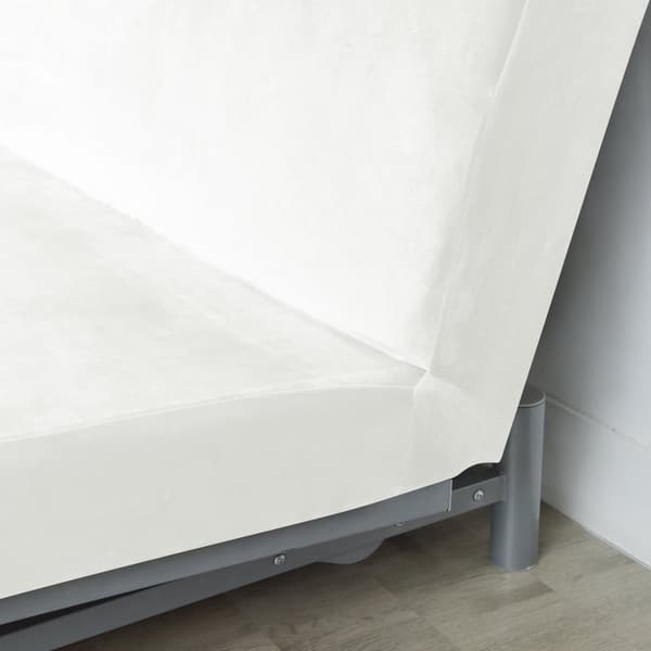 VUOHDESÄNGYN PÄÄLLINEN 190-210cm VALKOINEN SAMETTI