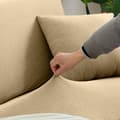 Miniatyrbillede 5 af 11: BETRÆK til sovesofa, 2-personers sofa, CAMEL JACQUARD