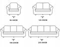 Miniatyrbillede 7 af 11: BETRÆK SOFA 2-personers sofa BRUN FLØJL