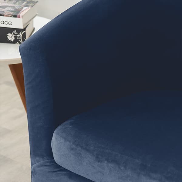 Club-nojatuolin päällinen, velour, tummansininen