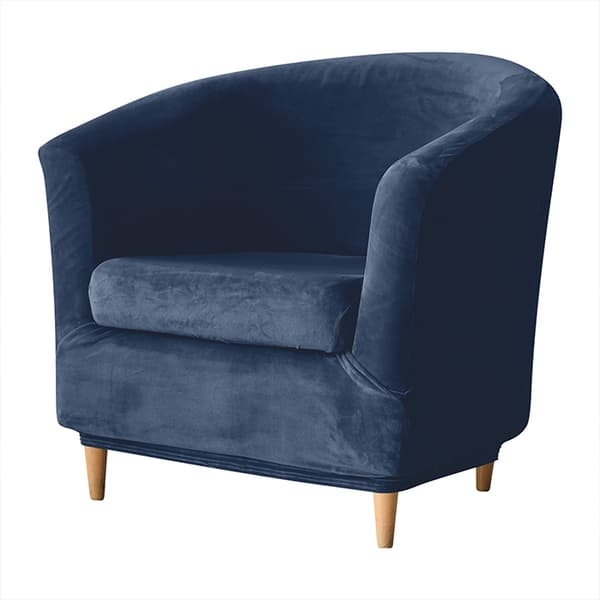 Club-nojatuolin päällinen, velour, tummansininen