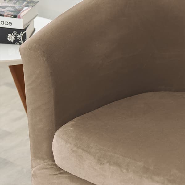 Club-nojatuolin päällinen, sametti, beige, cappuccino