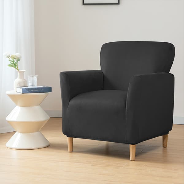 Päällinen PIENEEN nojatuoliin S, samettia, musta