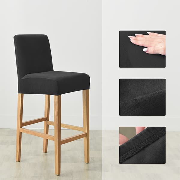 Baarijakkaran päällinen, samettia, musta