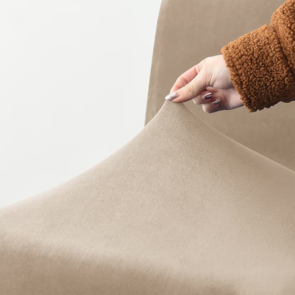 Överdrag till barstol, sammet, BEIGE, CAPPUCCINO