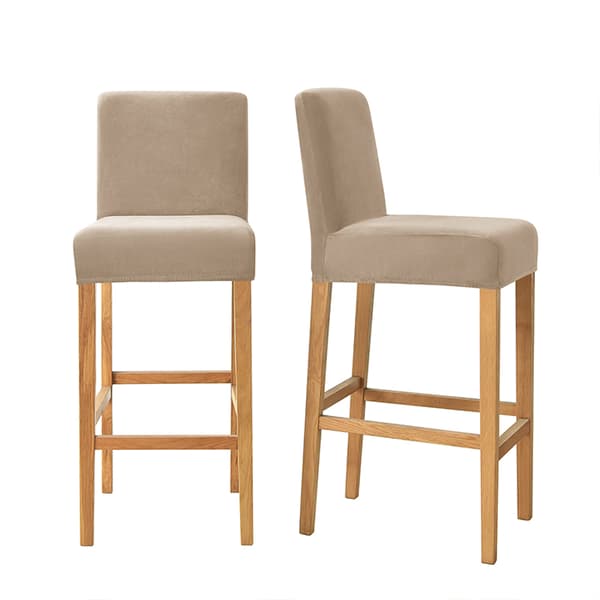 Överdrag till barstol, sammet, BEIGE, CAPPUCCINO