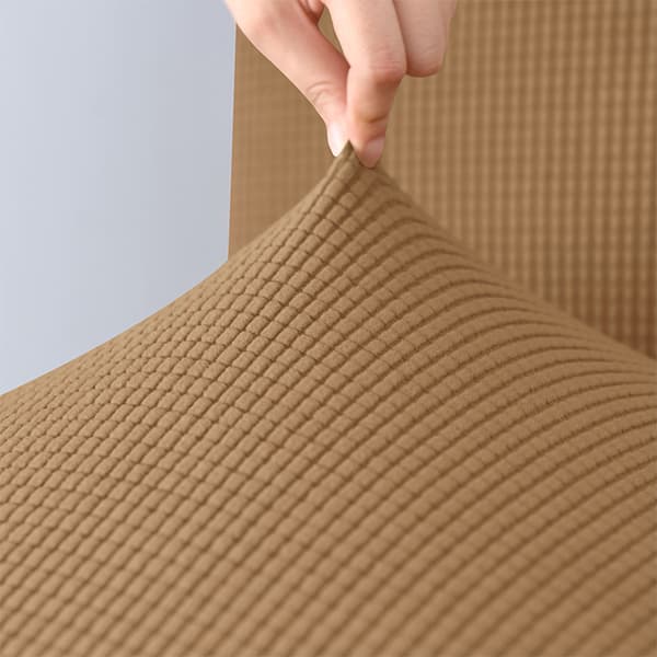Betræk til barstol, jacquard, brun