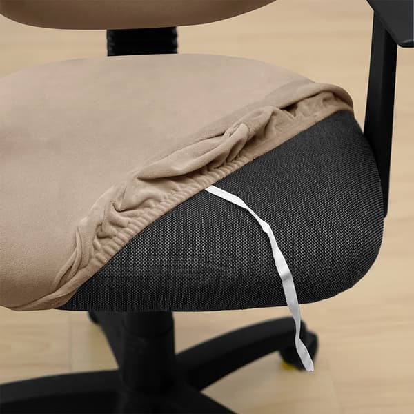 TOIMISTOTUOLIN PÄÄLLINEN pyörivä toimistotuoli ISO, sametti, BEIGE, CAPPUCCINO