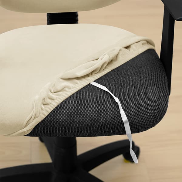 TOIMISTOTUOLIN PÄÄLLINEN pyörivä toimistotuoli ISO, sametti, kermanvärinen