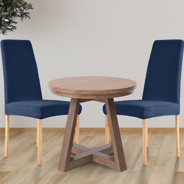 PÄÄLLINEN tuolille KAPEA selkänoja, pehmo, PAKSU SAMETTI, TUMMANSININEN