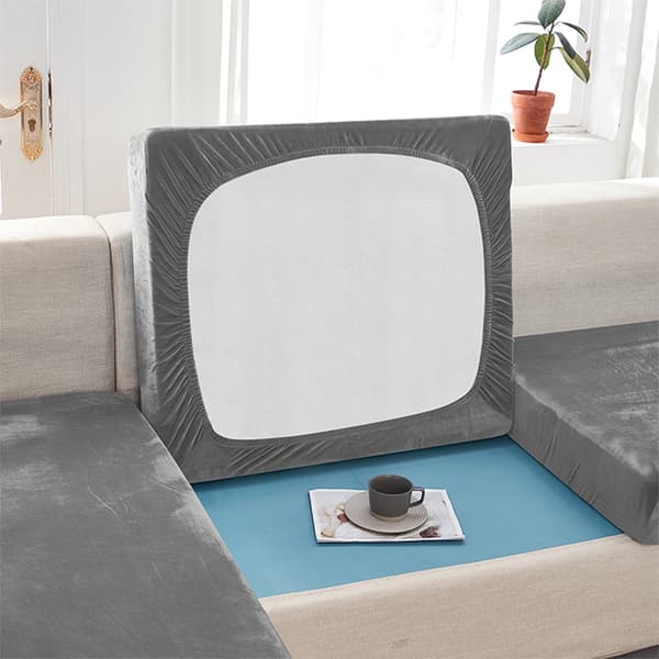 Sohvan istuinpäällinen, SAMETTI, TUMMANHARMAA 50-65cm