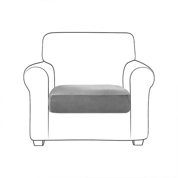 Sohvan istuinpäällinen, SAMETTI, TUMMANHARMAA 50-65cm