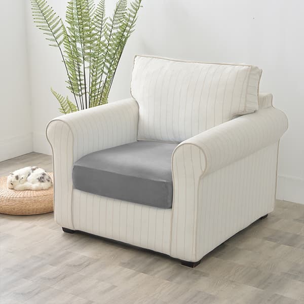Sohvan istuinpäällinen, SAMETTI, TUMMANHARMAA 50-65cm