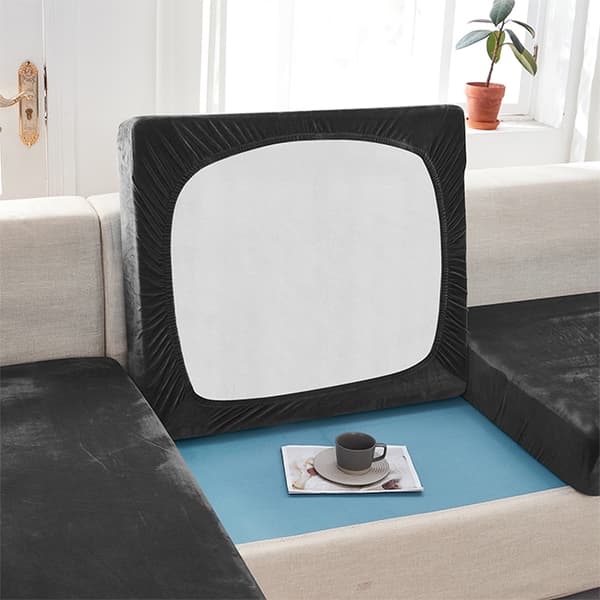 Sohvan istuinpäällinen, SAMETTI, MUSTA 50-65cm