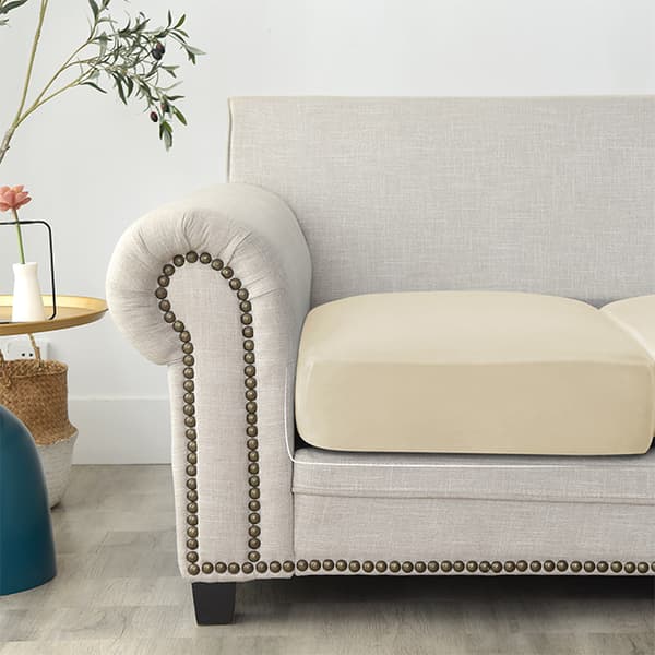 Sohvan istuinpäällinen, SAMETTI, KERMANVÄRINEN 50-65cm