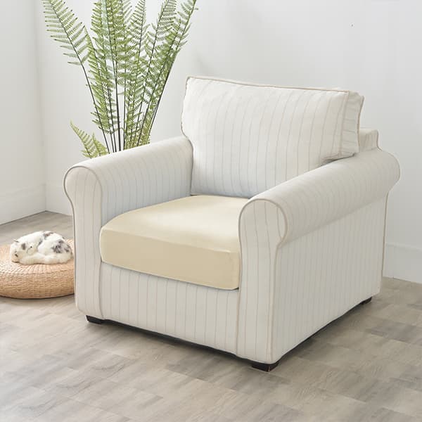 Sohvan istuinpäällinen, SAMETTI, KERMANVÄRINEN 50-65cm
