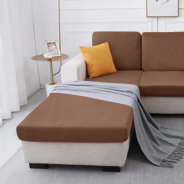 Betræk til KAMMER, SOFAER, HJØRNESOFA fløjl, brun