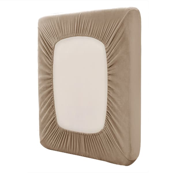 Överdrag till SÄNG, SOFFA, HÖRNSOFFA sammet, beige, cappuccino