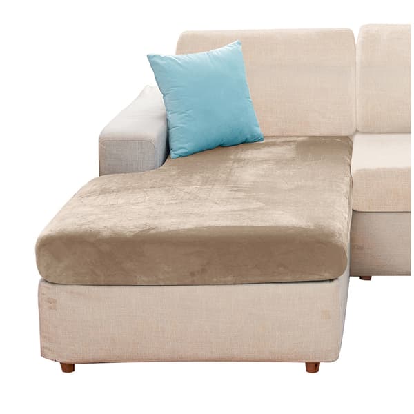 Betræk til SENG, SOFA, HJØRNESOFA fløjl, beige, cappuccino