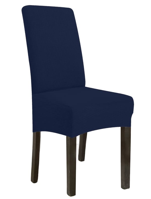 KLÄDSEL stol TJOCK JACQUARD MARINBLÅ storlek L STOR HÖG RYGGSTÖD 70cm