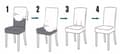 Pikkukuva 8 / 11: PÄÄLLINEN tuoli PAKSU JAKARD TUMMANHARMAA koko L SUURI KORKEA SELKÄNOJA 70cm