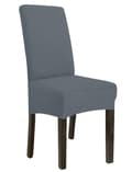 Pikkukuva 11 / 11: PÄÄLLINEN tuoli PAKSU JAKARD TUMMANHARMAA koko L SUURI KORKEA SELKÄNOJA 70cm