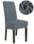 Pikkukuva 1 / 11: PÄÄLLINEN tuoli PAKSU JAKARD TUMMANHARMAA koko L SUURI KORKEA SELKÄNOJA 70cm