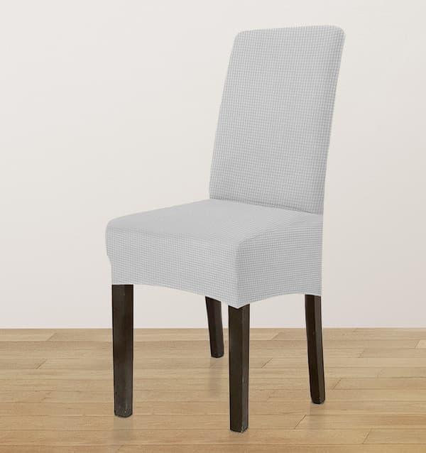 PÄÄLLINEN tuoli PAKSU JAKARD VAALEANHARMAA koko L SUURI KORKEA SELKÄNOJA 70cm