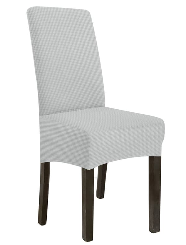 PÄÄLLINEN tuoli PAKSU JAKARD VAALEANHARMAA koko L SUURI KORKEA SELKÄNOJA 70cm