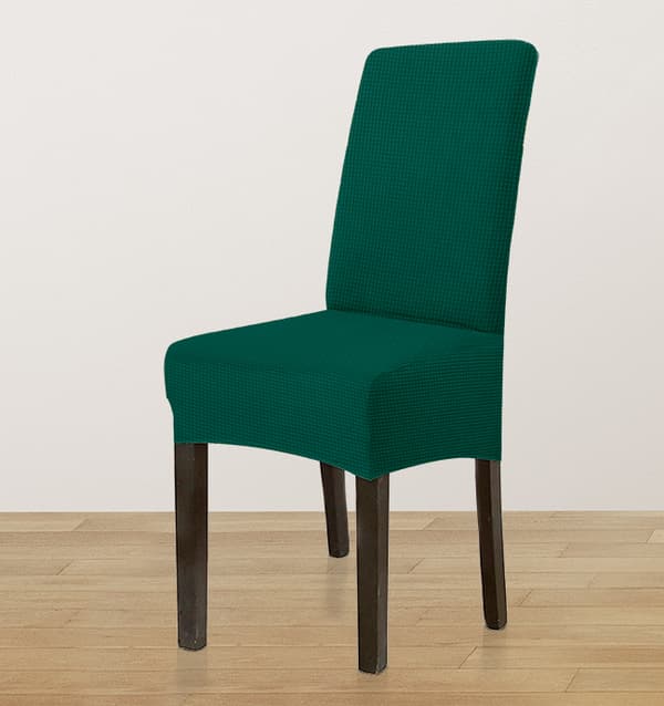 BETRÆK stol TYK JACQUARD FLASKEGRØN størrelse L STOR HØJ RYG 70cm