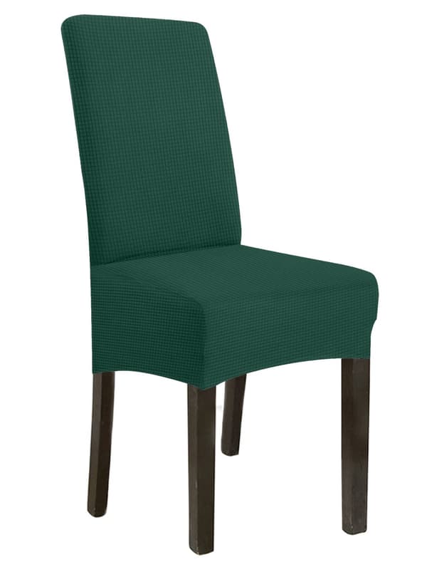 BETRÆK stol TYK JACQUARD FLASKEGRØN størrelse L STOR HØJ RYG 70cm